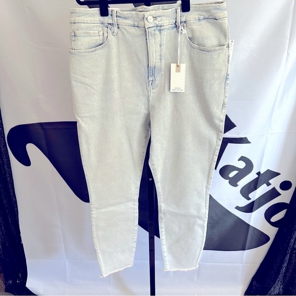 GOOD American Good Legs Crop Skinny Sculpting Jeans Frey Hem. - Picture 11 of 14